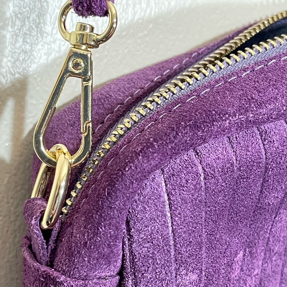 Purple suede purse - Picture 5 of 5